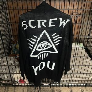 Screw You Open Caridgan